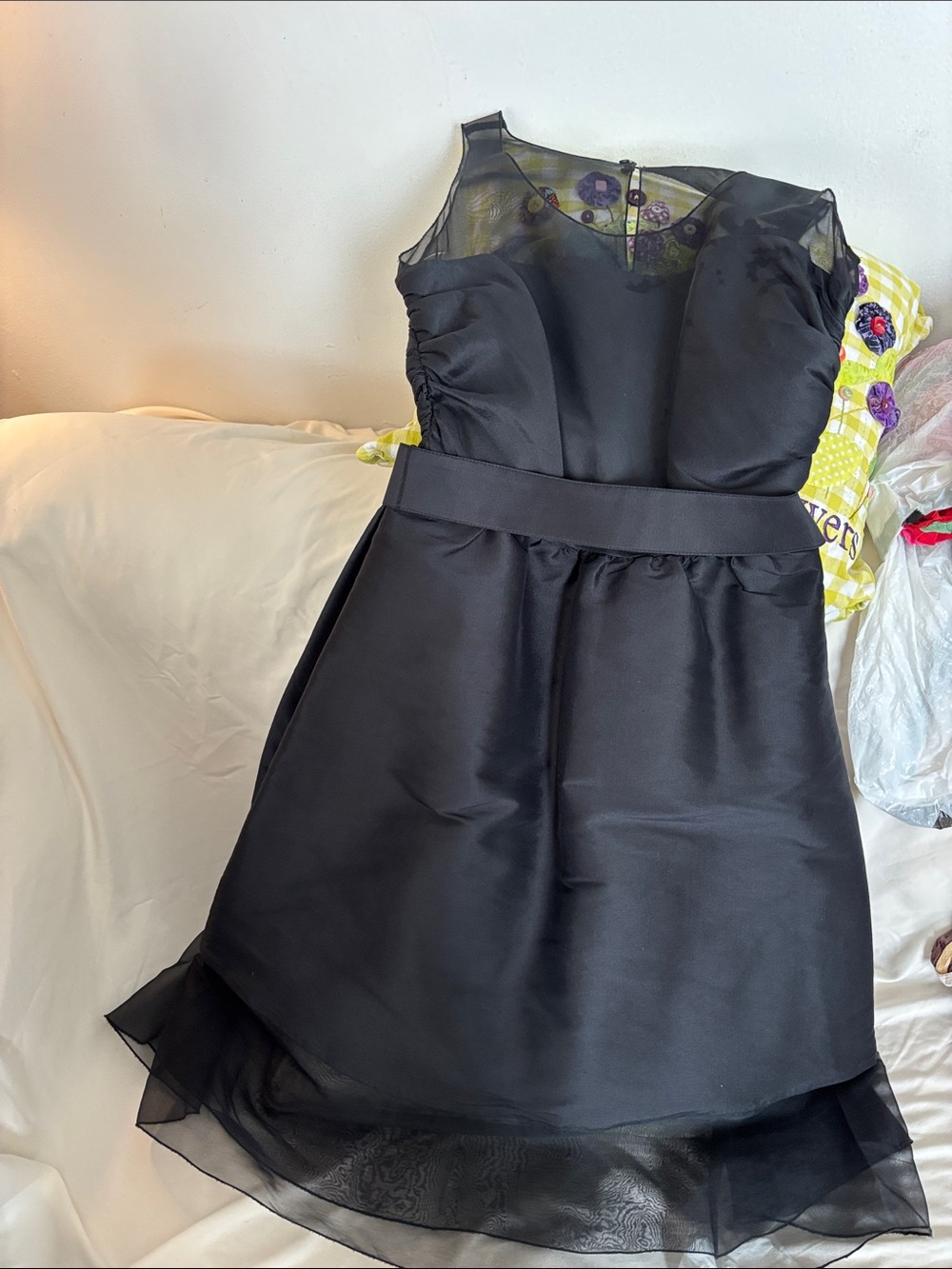 Karl Lagerfeld for H&M Black Sleeveless Mesh Yoke Midi Dress